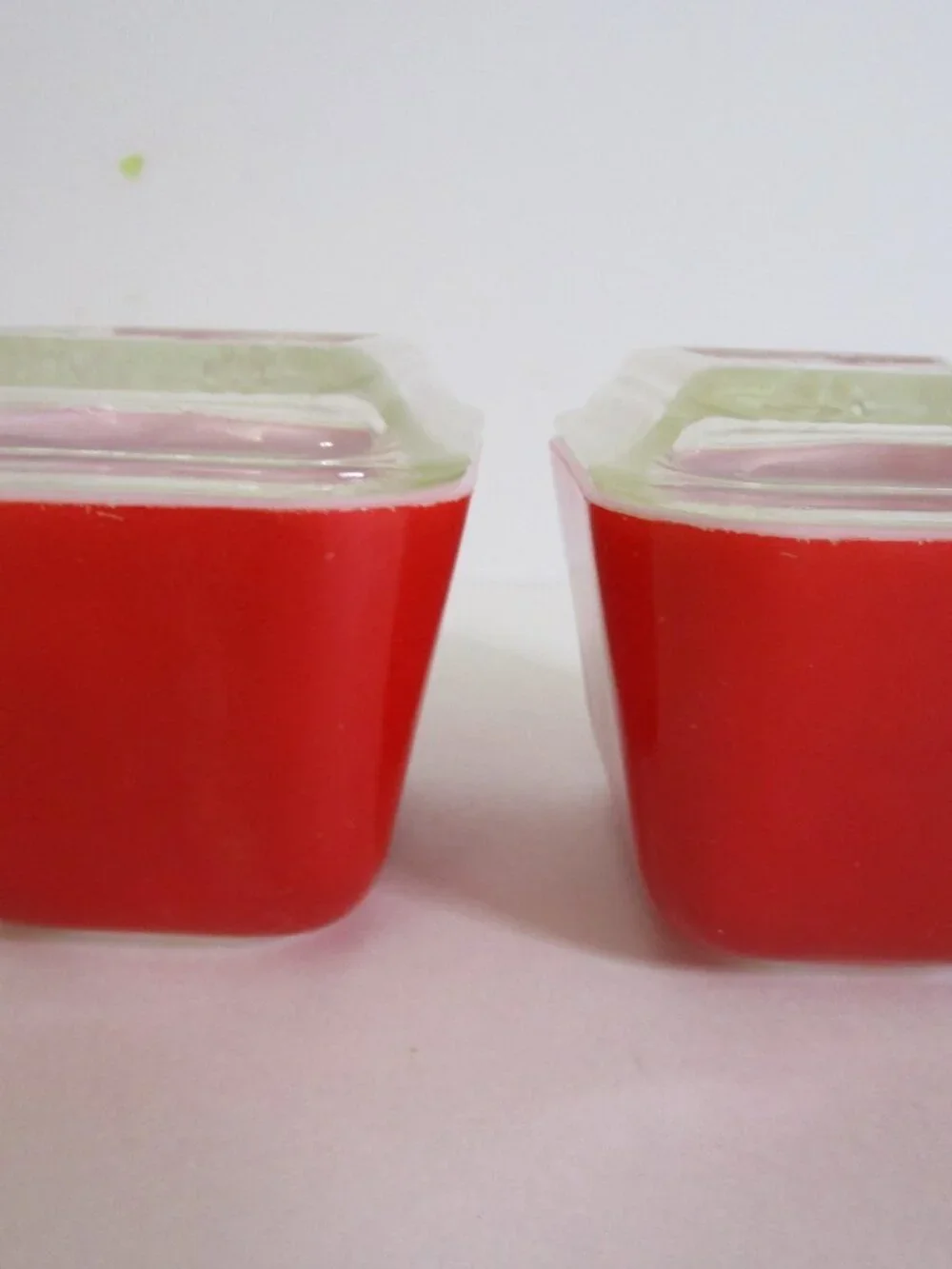 501 Fridgies Primary Red Ridge Top Lids USA Vintage 1950s